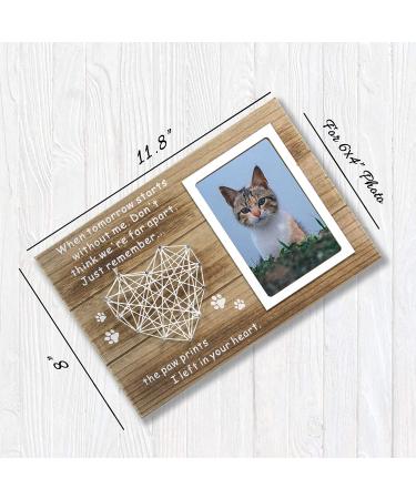 Vilight Dog and Cat Memorial Picture Frame - Paw Prints Sympathy Gift for Pet Loss - 4x6 Photo - Buy Online on GoSupps.com