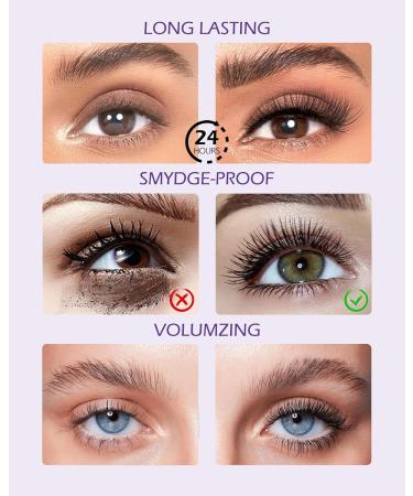 5D Silk Fiber Brown Mascara for Eyelashes Waterproof Long Lasting Colored Mascara Liquid Lash Extensions Smudge-Proof Volumizing Lengthening Curling Non-clump Color Tubing Mascara Women Makeup Gift - Buy Online on GoSupps.com