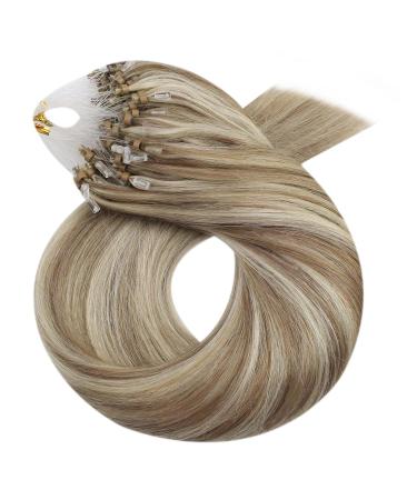Moresoo Microring Extensions - Real Remy Hair Blond #9a/60 45cm Light Brown & Platinum Blonde Cold Fusion Micro Loop 50g Thick Hair - Buy Online on GoSupps.com
