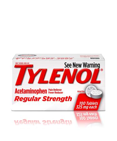 Tylenol Reg Strngth 100'S Size 100ct Tylenol 325 Mg Regular Strength Pain Reliever