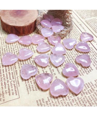 Xiannvxi 15pcs Rose Quartz Heart Stones - Natural Gemstones for Love Healing & Meditation | Reiki Crystals for Sale - Buy Online on GoSupps.com