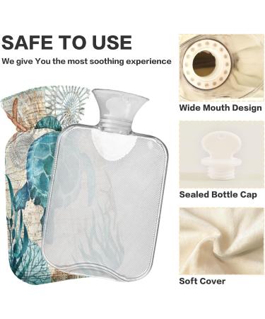 Sea Turtle Hot Water Bottle with Cover | 1L Heating Bag for Pain Relief & Cramps | International Shipping Available - Buy Online on GoSupps.com