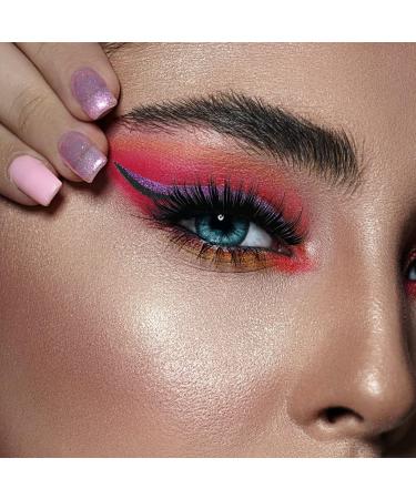 Beavorty 4 Pairs False Eyelashes Eye Makeup Sticker Eye Makeup Tool 3d False Eyelashes Shiny Eyeliner Stickers Cosmetic Fake Eyelashes Plastic Make up Miss Double Eyelid Sticker Purple - Buy Online on GoSupps.com