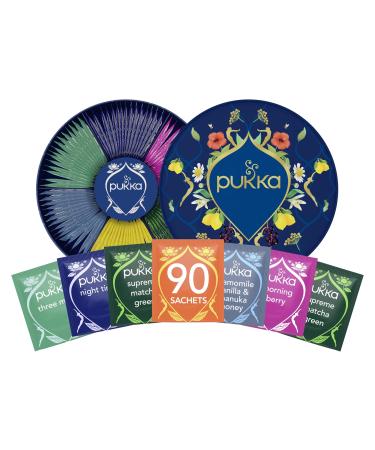 Coffret prestige Id e Cadeau Femme et Homme Coffret de Tisanes Matcha Gingembre Miel Menthe Cadeau de Th 100% bio Saint Valentin Anniversaire 6 Saveurs 90 Sachets