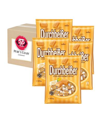 Lollipops - Candy Sweets Durchbeisser Caramel Flavour 5 x 425 g from Pere's Candy Box with Gift