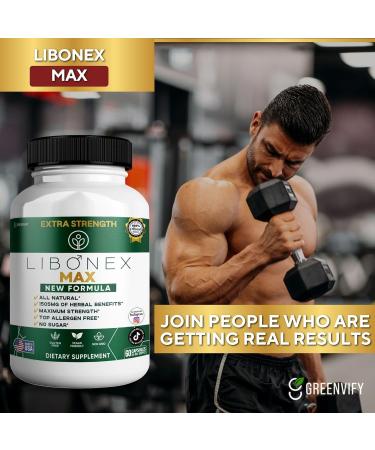 Libonex Max Extra Strength Maca Root Complex Herbal Supplement 60 Capsules All Natural Vegan Gluten Free Non-GMO (3) - Buy Online on GoSupps.com