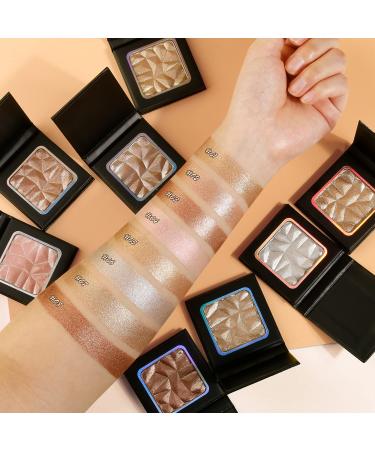 White Silver Glitter Highlighter Makeup Palette - Highly Pigmented Illuminator for Face & Body - Contour & Glow Palette for All Skin Tones - Buy Online on GoSupps.com