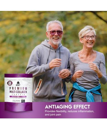 MO4T Hydrolyzed Multi Collagen Powder -Collagen Protein- Collagen Peptides-Type 1 2 3 5 10 -Sugar-Free (1 Pound) Hair Skin & Nail Paleo & Keto Non-GMO 1 Pound (Pack of 1) - Buy Online on GoSupps.com