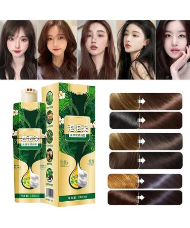 Shampooing Colorant Capillaire Base De pl-antes Bulles -Shampooing Colorant Capillaire Naturel 200 Ml Extrait V g tal p-ur Pour Coloration Des Cheveux Gris Bubble Dye noir - Buy Online on GoSupps.com
