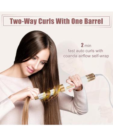 VOCOSTE 7-in-1 Hair Dryer Brush - 1400W Hot Air Brush with Adjustable Heat & Speed Fast Heating Ideal for All Hair Types - White Gold Tone - Buy Online on GoSupps.com