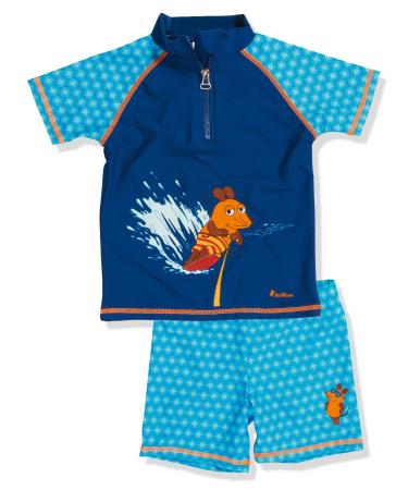 Playshoes Unisex Children's UV Protection Swim Set Two-Piece Swim Shirt Swim Shorts Swimwear 98-104 The Mouse