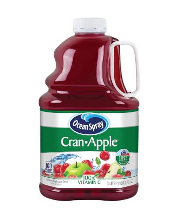 Ocean Spray Juice Drink, Cran-Apple, 3 Liter Bottle Cran-Apple 101.4 Fl Oz (Pack of 1)