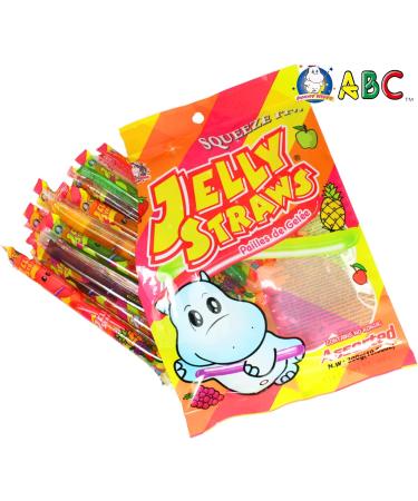 ABC Funny Hippo Jelly Straws Assorted Fruits Flavours Tiktok Sweets Snacks 300g (Pack of 2) - Buy Online on GoSupps.com