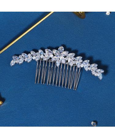 Missgrace Boho Zircon Crystal Hair Comb - Bridal Wedding Prom Hair Accessory for Women and Girls - Buy Online on GoSupps.com