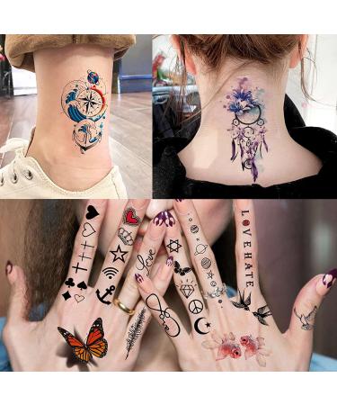 Bilizar Watercolor Owl Tiger Lion Temporary Tattoos - 56 Sheets, Realistic 3D Fake Tattoo Sleeve Stickers for Men, Women, and Kids - Long Lasting Body Art Decals - Buy Online on GoSupps.com