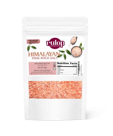 Rulop Himalayan Pink Salt 200g Vegan Himalayan Rock Salt 100% Natural Packed in a Resealable Pouch to Mantain Freshness