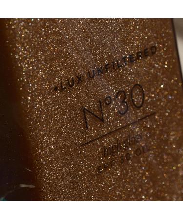 + Lux Unfiltered N 30 Shimmer Body Oil with SPF 30 - Hydrating & Nourishing High Gloss Tanning Oil Instant Bronze Shimmer Sunscreen - Oxybenzone Free - Broad Spectrum Sunscreen SPF 30 - Buy Online on GoSupps.com