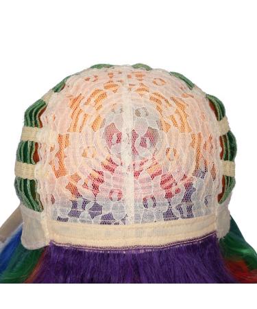 ColorGround Long Curly Cosplay Wig with Rainbow Ponytails - Vibrant Style for Costume Play - Buy Online on GoSupps.com