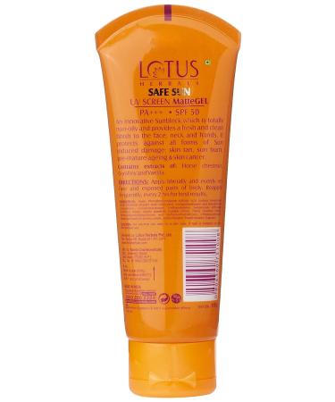 Lotus Herbals Safe Sun UV Screen Matte Gel 100g - Pack of 2 - Buy Online on GoSupps.com