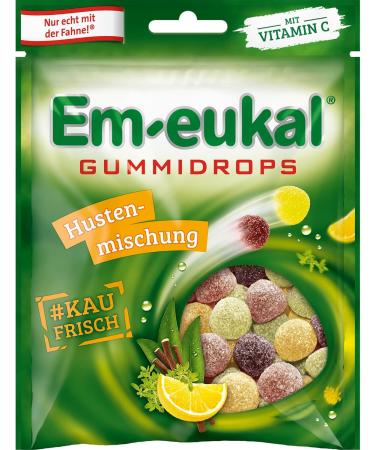  Em-eukal Em-eukal Gummidrops Herbal Cough Mix with Vitamin C 90g - Buy Online on GoSupps.com