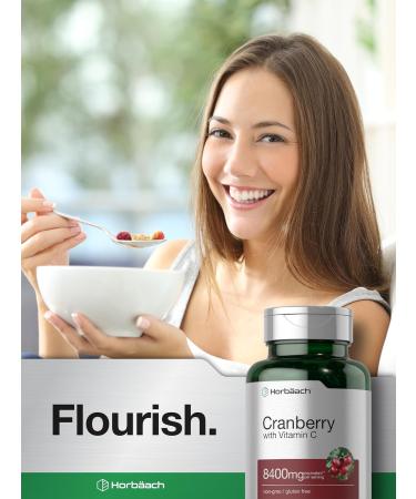 Horb ach Cranberry Pills for Women and Men | 8400mg | 200 Softgels | Extract Supplement with Vitamin C | Non-GMO Gluten Free - Buy Online on GoSupps.com