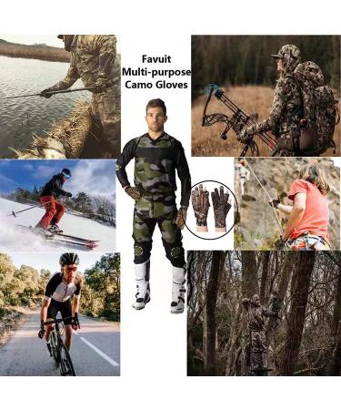 Camo Hunting Gloves - Lightweight Pro Anti-Slip Shooting Gloves for Outdoor Hunting and Archery - Camouflage Gear for Turkey, Deer Hunting, Fishing, and Airsoft - Buy Online on GoSupps.com