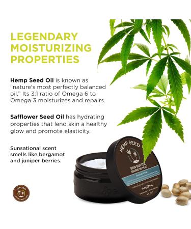 Hemp Seed Skin Butter Sunsational - 8 oz. - Total Body Moisturizer - Hemp Seed Oil Jojoba Oil Shea Butter - Vegan & Cruelty Free - Buy Online on GoSupps.com