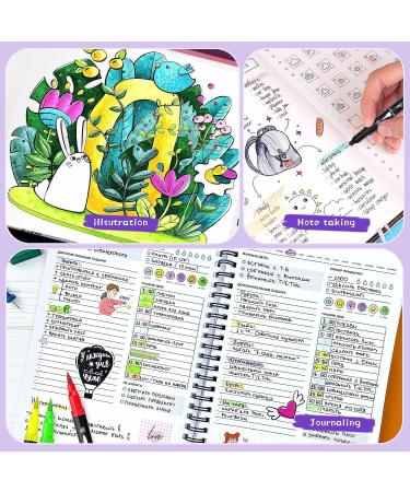 40 Colors Dual Tip Brush Pen Set for Kids and Adults - Fine Point Markers for Coloring, Lettering, Drawing, and Journaling - Buy Online on GoSupps.com