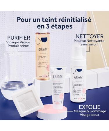 Gallin e - Mousse Nettoyante Visage - Nettoyant Visage base d'Acide Lactique & Pr biotiques - Soin Visage Test Dermatologiquement - Fabriqu en France - Disponible en Format Voyage 150 ml (Lot de 1) - Buy Online on GoSupps.com