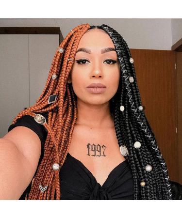 Naiska Rhinestone Hair Braid Beads Set - 19PCS Gold Dreadlocks Accessories with Shiny Crystal Rhinestones and Pearl Clips - Women's DIY Braids Jewelry - Buy Online on GoSupps.com