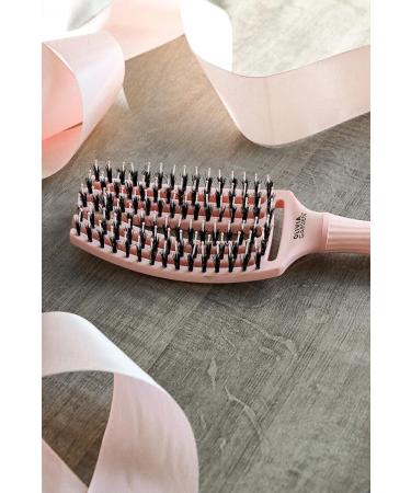 Olivia Garden Pastel Pink Finger Brush - Premium Hair Brush for Gentle Styling | International Shipping Available - Buy Online on GoSupps.com