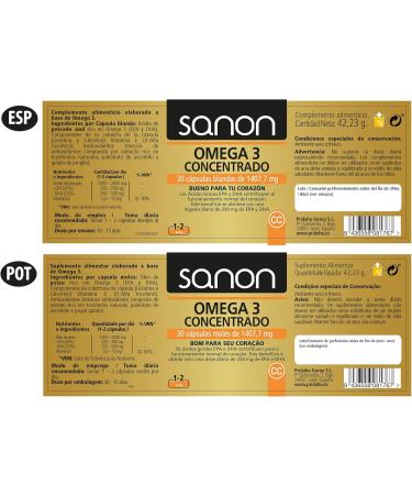 SANON omega 3 concentrated 30 capsules of 1418.9 mg - Buy Online on GoSupps.com