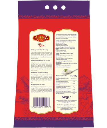 Apna Long Grain Basmati Rice 5Kg - Premium Quality 5000g Pack - Buy Online on GoSupps.com