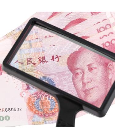 Professional Black Light Weight Exquisite Workmanship and Excellent Work 4X Rectangular Handheld Large Reading Magnifier Full of Stars - Buy Online on GoSupps.com