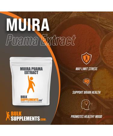 Muira Puama Extract Powder - Potency Wood Bark Supplement - 250g - Gluten Free & No Additives - Buy Online on GoSupps.com