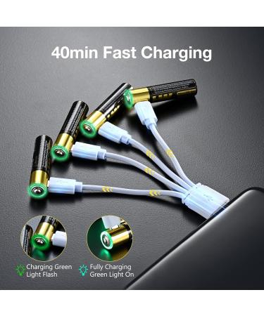 HW Rechargeable Li-ion AAA Battery - Fast Charge 1.5V 1000 Cycles USB Cable Included 4 Pack - Buy Online on GoSupps.com