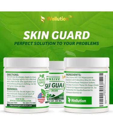 Wellution Skin Guard Cream with Tea Tree Oil, Aloe Vera & Vitamin E - Supports Body in Fighting Pathogens - Buy Online on GoSupps.com