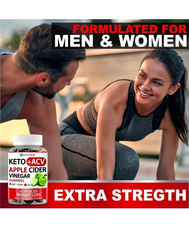 Keto ACV Gummies for Weight Management - Apple Cider Vinegar Supplement for Detox, Digestion & Cleansing - Ginger & Green Apple Flavored Keto Gummies - Buy Online on GoSupps.com