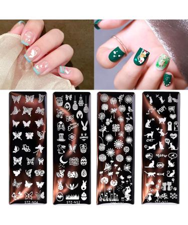 NICENEEDED Nail Art Stamping Kit - 6 Animal Design Plates, Stamper, Scraper - DIY Nail Decoration - Buy Online on GoSupps.com