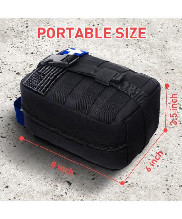 Meqi Medical Molle Tactical Bag - EMT First Aid IFAK Rip-Away Utility Pouch for Camping Hunting Hiking & Adventures | Red + Brown - Buy Online on GoSupps.com