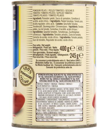  Italian Gourmet E.R. De Cecco Peeled Tomatoes 100% Italian Tomatoes 400g Tomato Sauce + Italian Gourmet Pulp 400g - Buy Online on GoSupps.com