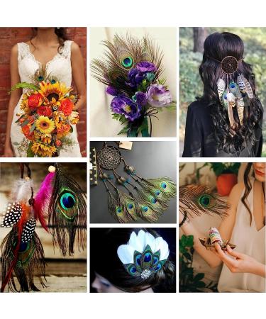 THARAHT 12pcs 10-12 inch Peacock Feathers Bulk for Crafts & Decorations - Buy Online on GoSupps.com