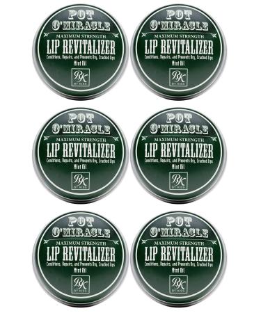 Ruby Kisses Pot O' Miracle Maximum Strength Lip Revitalizer Lip Balm (Mint-6 Pack)