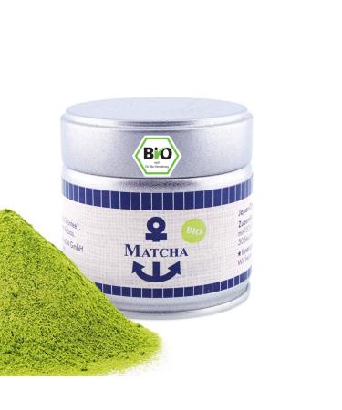 Organic Matcha powder tea made of Japan tea powder in the 30 g can sweet mild suitable for Matcha latte smoothies and for cooking pesticide-free of course vegan green tea 30 g (1 Pack)