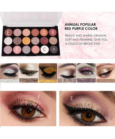 Waterproof Eyeshadow - Makeup Set Eyeshadow Palette - Annual Popular Red Purple Colors - Warm and Bright Tones Natural Eyeshadow Sillervan - Buy Online on GoSupps.com