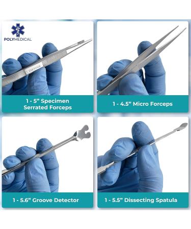 37-Piece Advanced Dissection Kit - High Grade Stainless Steel Instruments for Anatomy, Biology, Veterinary & Medical Students | Poly Medical - Buy Online on GoSupps.com