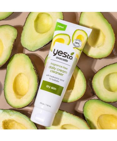 YES TO Avocado Fragrance Free Daily Cream Cleanser - Gentle Hydration for All Skin Types | 4 oz - Buy Internationally - Buy Online on GoSupps.com