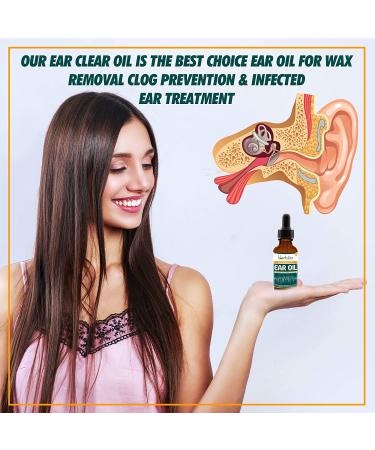 Organic Ear Oil for Infections - Natural Eardrops for Swimmer's Ear, Wax Removal & Pain Relief - Made in USA - Buy Online on GoSupps.com