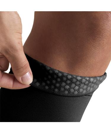 Truform Compression 30-40 Mmhg Thigh High Open Toe Dot Top Stockings Black Large 2 Count - Buy Online on GoSupps.com