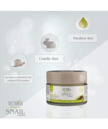 Victoria Beauty Snail Mucus Cream with Hyaluron - Anti-Wrinkle & Dark Circle Face Cream for Men & Women - 50ml - Buy Online on GoSupps.com